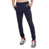 Champion Mens Joggers, Everyday Cotton, Lightweight Lounge Knit For Men, 31 Sweatpants, Navy C Patch Logo, Large US