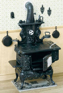 Dollhouse Miniature 1:12 Scale Cook Stove and Accessories Kit