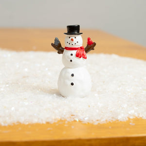 FG Square Snowman & Bird Accessories Figurines | Christmas Village House Collection for Christmas Decorations and Gift