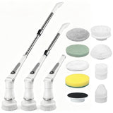 Cordless Shower Scrubber with 8 Replaceable Brush Heads
