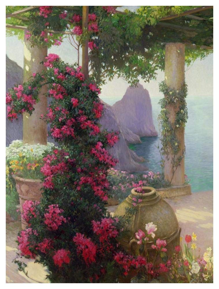 The Terrace, Capri (Detail)-Paper Art-38,,X50,,