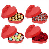 HEALEEP 4Pcs Heart Chocalate Box, Valentines Day Heart-Shaped Chocolate Case, 10-Compartment Creative Present Box for Candy Stor