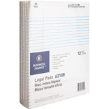 Business Source 63108 Legal Pads, Legal Ruled, 50 Sht, 81/2Inch x113/4Inch , 12Pack,WE