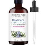 MAJESTIC PURE Rosemary Essential Oil | Premium Grade, 100% Natural and Pure Rosemary Oil for Hair Growth, Skin, Face, Aromathera