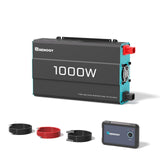 RENOGY REGO 1000W Pure Sine Wave Power Inverter, 12V DC to 120V AC, 2000W Peak Power, 16.4FT Remote Controller, Solar/Car/RV Inv