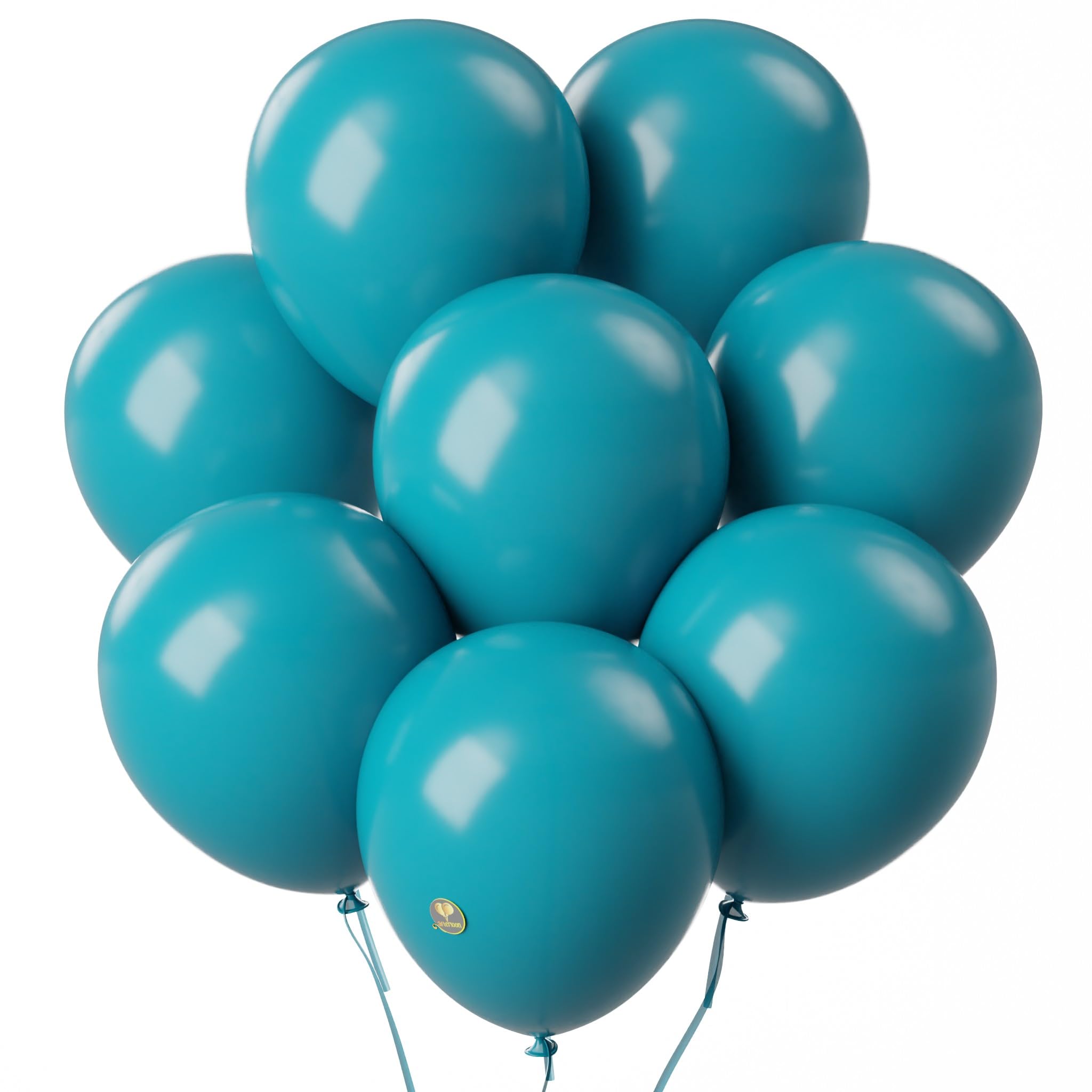 AFTERLOON Biodegradable Balloons Aqua 12 Inch 100 Pack, Matte Color Thickened Extra Strong Latex Helium Float, for Baby Shower G