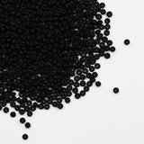 Tibaoffy Matte Black Beads Size 6/0 Crafts Glass Seed Beads 4mm for Jewelry Making (Total About 100g About 1200pcs)