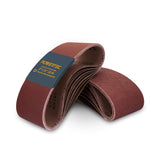 POWERTEC 3 x 21 Inch Sanding Belts, 18PK, 3 Each of 60/80/120/180/240/400 Grits Aluminum Oxide Sandpaper, 3x21 Sanding Belt for 