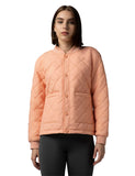 Fyltr Women'S Winter Puffer Jacket With Patch Pockets - Stylish Boxy Fit | Full Sleeves | Extended Placket | Snap Button | Casual Winterwear For Women,Peachy Opal,Peachy Opal,M