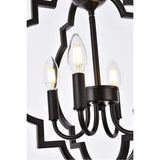 Living District Sandara 4 Lights Pendant In Black (Ld7064D16Bk)