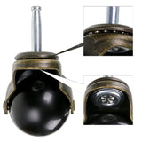 Skelang 2 Inch Ball Caster Stem Caster Wheel with Sockets, Vintage Antique Swivel Caster for Furniture, Sofa, Wood Chair, Cabine