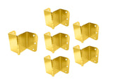 QCAA Heavy Duty 3.5 Swing Clear Offset Door Hinge Loose Pin, 5/8 Radius, Expandable Door Hinge, Brass, Made in Taiwan, 6 Pack