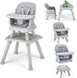 INFANS 8 in 1 Baby High Chair, Convertible Highchair for Babies and Toddlers, Infant Dining Booster Seat, Building Block Table, 