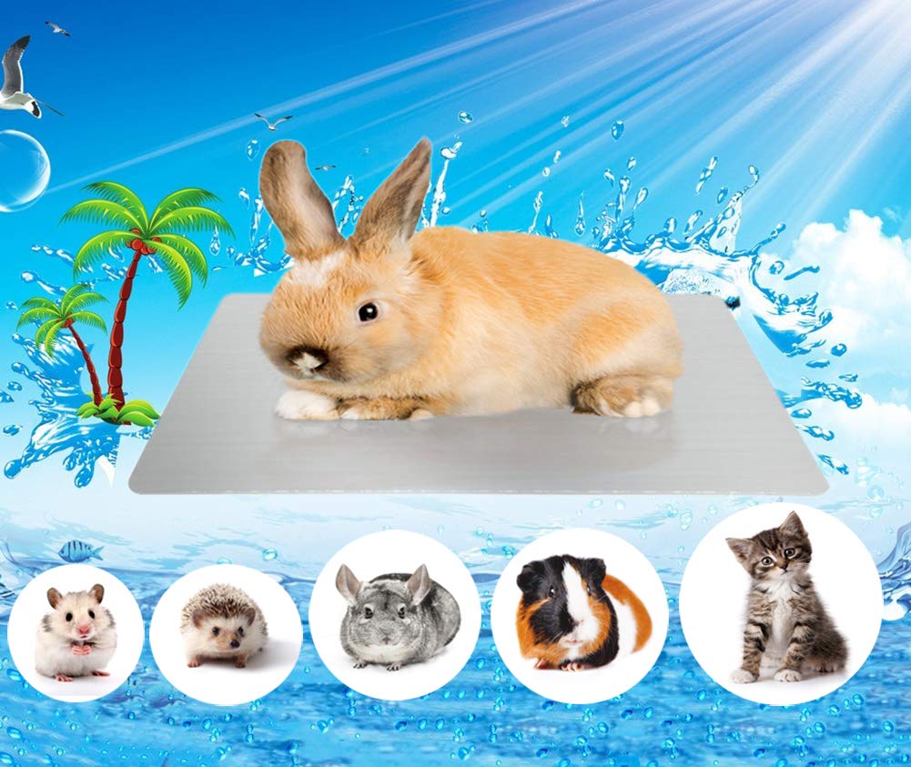 Comtim Rabbits Cooling Mat, Self Cooling Mat Pad For Hamster Guinea Pig Chinchilla Bunny Kitten Cat And Other Small Animals, Pet