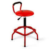 FreekyFit Garage Stool, Adjustable Height Swivel Work Mechanic Shop Stool with Backrest, Pneumatic Shop Chair for Home, Workshop