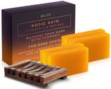 VALITIC Kojic Acid Vitamin C and Retinol Soap Bars with Turmeric for Dark Spot - Original Japanese Complex with Collagen, Hyalur
