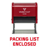 PACKING LIST ENCLOSED Self Inking Rubber Stamp (Red Ink) XLarge