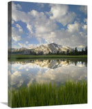 Mammoth Peak And Scattered Clouds Reflected In Lake, Yosemite National Park, California-Canvas Art-18X24