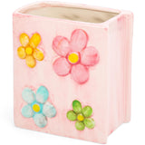 Busnos Book Vase Flower Pencil Cup Pen Holder For Office Desk Decorative Books Pink Flower Vase Cute Toothbrush Holders Home Dec