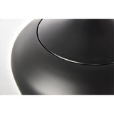 Living District Nora 1-Light Mid-Century Aluminum Pendant In Black Finish