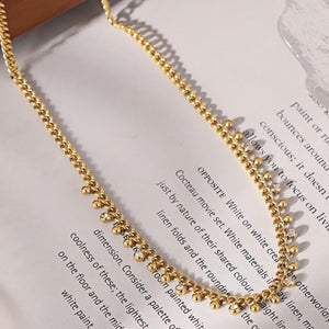 Gold Rhinestone Choker Necklace for Women 18K Gold Plated Titanium Steel Chain 40+5cm Adjustable Dainty Sparkle Jewelry for L