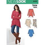 NEW LOOK Patterns Misses Knit Tunics Size: A (XSSMLXL), 6415