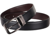 T Trendy Mart Reversible Pu Leather Belt For Men, Black And Brown, Turning Buckle