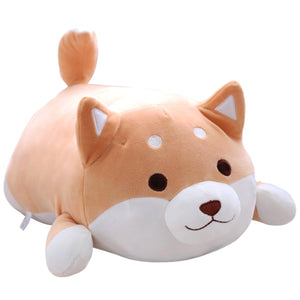 Shiba Inu Dog Plush Pillow, Cute Corgi Akita Stuffed Animals Doll Toy Gifts for Valentine's Gift, Christmas,Sofa Chair, Brown Ro