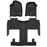 G-PLUS TPE Floor Mats Cargo Liners,Compatible with 2021 2022 2023 Chevy Tahoe/GMC Yukon w/ 2nd Row Bucket Seats Floor Liners All