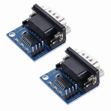 2PCS MAX3232 3.3V to 5V DB9 Male RS232 Serial Prot to TTL Converter