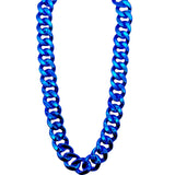 LCPQMZGH Plastic Hip Hop Chain Necklace, 80s 90s Costume Accessory, Men's Chunky Necklace, Big Chunky Gold Chain, 40, Blue
