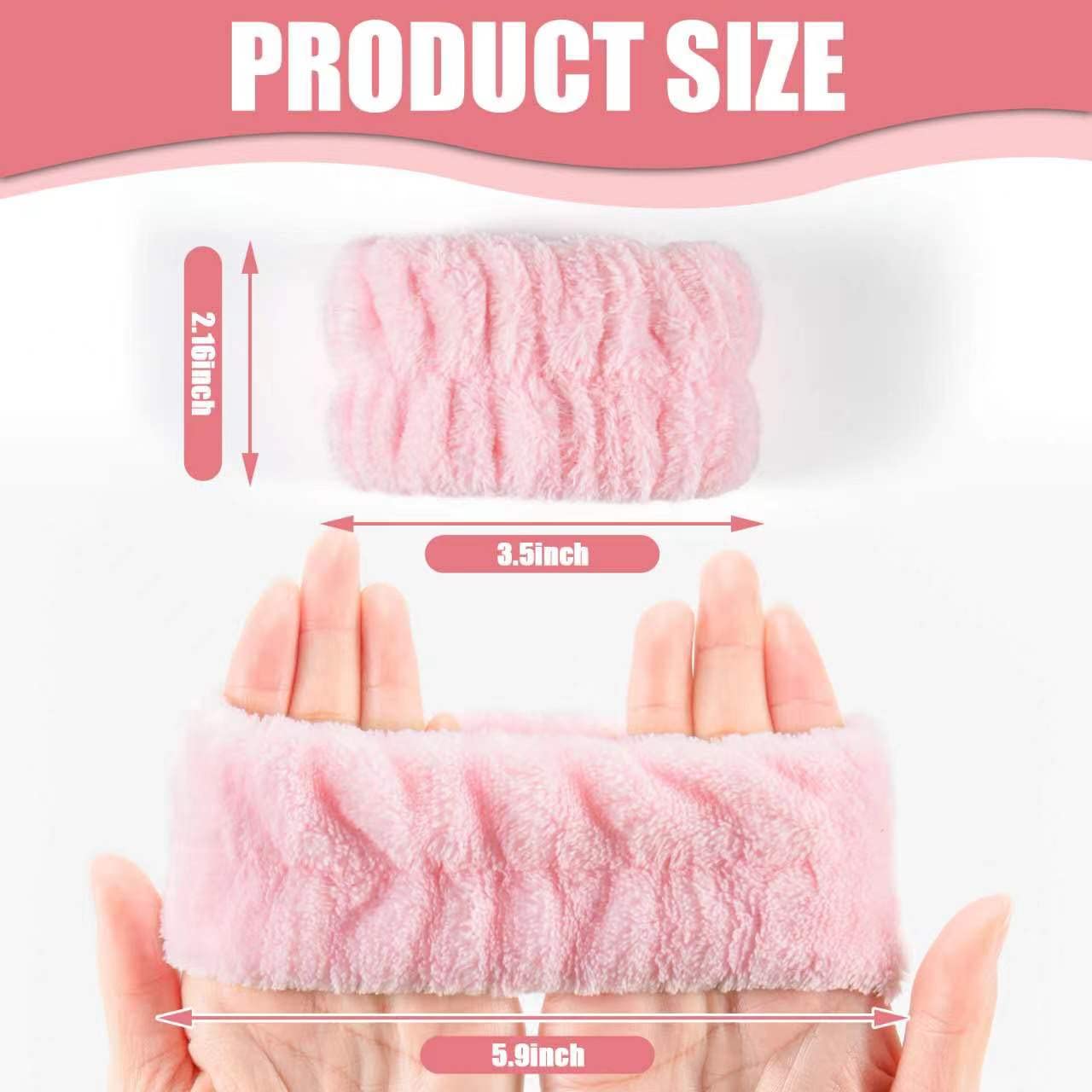 12Pcs Wrist Washband Set, Anmieciu Face Washing Wristbands, Microfiber Wrist Spa Wash Washband, Wrist Towels for Washing Face, P