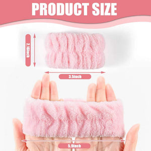 12Pcs Wrist Washband Set, Anmieciu Face Washing Wristbands, Microfiber Wrist Spa Wash Washband, Wrist Towels for Washing Face, P
