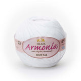 ARMONIA [100grs] by Omega Fine 100% Mercerized Cotton Thread | Great for Crochet and Knitting Color: 01 White 01