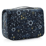 Trawila Travel Hanging Toiletry Bag Cosmetic Bag Makeup Organizers for Men & Women with Sturdy Hook (Navy Stars and Moon)