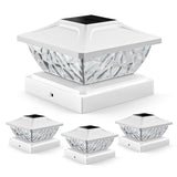 ENSLI 4 Pack Solar Post Cap Lights, 2 Mode Bright Solar Post Lights Outdoor Waterproof, Outdoor Post Lights Solar Powered Deck L