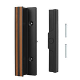 Baomain Surface Mount Sliding Patio Door Handle Set, 3-15/16 Hole Centers, Clamp Style Aluminum Replacement for Sliding Glass Do