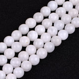 Gem-Inside 8MM Natural Stone Blue Rainbow Moonstone Gemstone Round Loose Beads for Jewelry Making 15