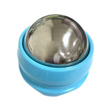 Cooling Ice Ball Massager Handheld Facial Ice Massager Polished Stainless Steel Massage Ball Compact, Sky Blue
