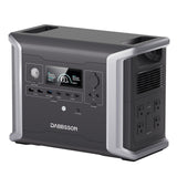 Dabbsson Portable Power Station DBS1300, 1330Wh Solar Generator with 4x1200W AC Outlets, EV Semi-Solid State LiFePO4 Battery, So