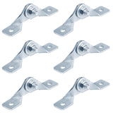 heneng 6 Pcs 2 Hole Adjustable Hinge for 1-5/8 Strut Channel, 3/16 Thick, Electro-Galvanized Steel