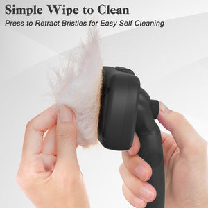 Swihauk Self Cleaning Slicker Brush for Dogs & Cats - Skin Friendly Deshedding and Grooming Brush for Haired Pets, Pet Supplies