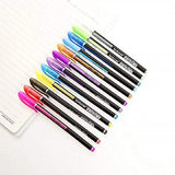 Eclet 12Piece Neon Gel Pen Set | Bright Multicolor Smooth Writing Pens for Kids, Students & Art Use b