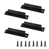 Coshar 4Pcs Black Aluminum Alloy Window Sash Lift Handle 3-Inch Hole Center Drawer Push Pull Handle Hardware for Sliding Window 