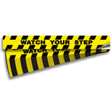 iSYFIX Watch Your Step Floor Decals Stickers - 24 Pack 40x5 Inch - Premium Self-Adhesive Vinyl, Laminated Anti-Slip, Water Resis