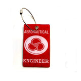 Pilot18 Aeronautical Engineer Red 3D Bag Tag For Engineer