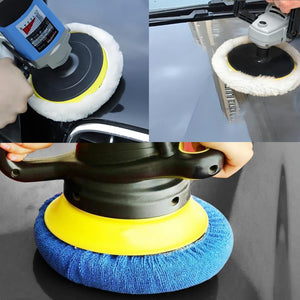 IOSUA 5-6 Inch Buffing Pads 22 Pieces Buffer Pads Car Polisher Bonnet Cover for Orbital Polishing Pads Microfiber