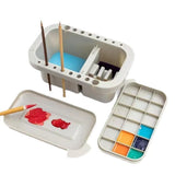 Multi-Function Paint Brush Cleaner Paint Brush Washer Holder and rganizers with Palette for Acrylic, Watercolor, and Water-Based