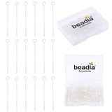 BEADIA Silver Plated Open Eye Pins Non Tarnish 20mm 200pcs for Jewelry Making Findings