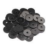 70PCS #10 x 1 Black Fender Washers, 18-8(304) Stainless Steel Flat Fender Washer for M5 Bolts, 13/64 ID x 1 OD, 0.06'' Thick